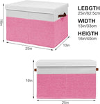 Gowee Large Toy Box with Lid, Sturdy Toy Storage Chest Bin Boxes Organizer Basket with Dividers for Toddlers, Kids, Boys, Gir