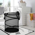 BATTOO Mesh Collapsible Laundry Baskets, Foldable Pop Up Laundry Hamper, Large Laundry Basket Hamper for Laundry, Bathroom, K