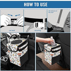 Car Trash Can – Multi-Purpose, Lightweight and Portable with Durable Water-Resistant Coating, No Installation Required, Practical and Ample Capacity, Variety of Colors.Mushroom