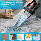 Handheld Vacuum Cordless Portable Car Vacuum with LED Light, High Power Suction, 3 in 1, Lightweight Rechargeable Hand Vacuum