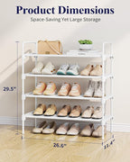 Kitsure Shoe Rack for Closet, Shoe Organizer for Front Door Entrance, Stackable Shoe Shelf, Detachable Closet Organizers and 