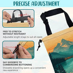 Car Garbage Bag Mountain and Forest at Sunset Hanging Canvas Car Trash Bag Drawstring Car Back Seat Organizer for Car Back Front Seat Console with Adjustable Buckle