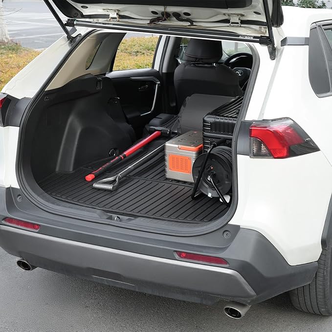 Floor Mats for Toyota RAV4 2019-2025, All Weather Floor Mats Trunk Cargo Liner with Backrest Protectors and Door Sill Guards Accessories, Full Coverage Set