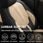 Coverado Front Car Seat Covers, Waterproof Seat Covers with Lumbar Support, Leather Seat Covers, Car Seat Covers Front Seats,