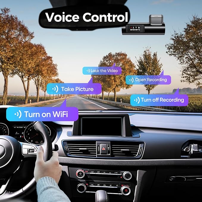 D500 Smart Dash Cam for Cars, 4K Front Dash Cam with WiFi&GPS, 0.96" LCD Display Car Camera, Night Vision, WDR, Parking Mode,