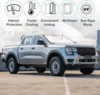Front Windshield Sun Shade Foldable Front Window Sun Shield Visor Custom Fit for 2019-2024 Fo-rd Ranger Block UV Rays Car Accessories Heat Keep Car Cooler