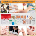 Survival Kit, Gifts for Men Women Teen Boys, 252 pcs Survival Gear and Equipment Mini First Aid Kit for Car Home, Emergency K