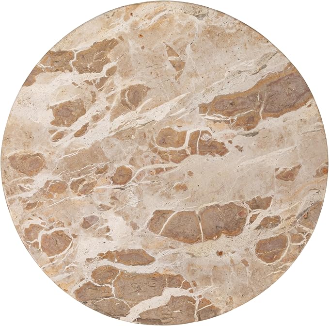 Creative Co-Op Scandinavian Round Marble Lazy Susan, Multicolor
