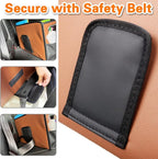Noaman Car Organizer - 2025 Upgraded Leather Car Storage Organizer for Front Back Seat or Floor with 3 Metal Handles 6