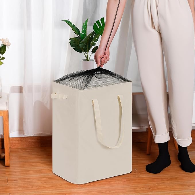 efluky Slim Laundry Basket, Narrow Laundry Hamper with Handles, Collapsible Dirty Clothes Hamper, Tall Laundry Bin for Laundr