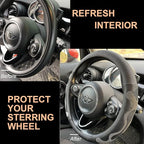 PINCTROT Comfy Grip Steering Wheel Cover, Anti-Slip Design, Universal 14.5-15 Inch(Silicone Gray)