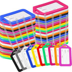 Kigeli 200 Pcs Luggage Tags Bulk, Suitcases Backpack Baggage Name Tags with ID Card for Travel Wedding Back to School