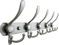 Dseap Coat Rack Wall Mounted - 5 Tri Hooks, Heavy Duty, Stainless Steel, Metal Coat Hook Rail for Coat Hat Towel Purse Robes 
