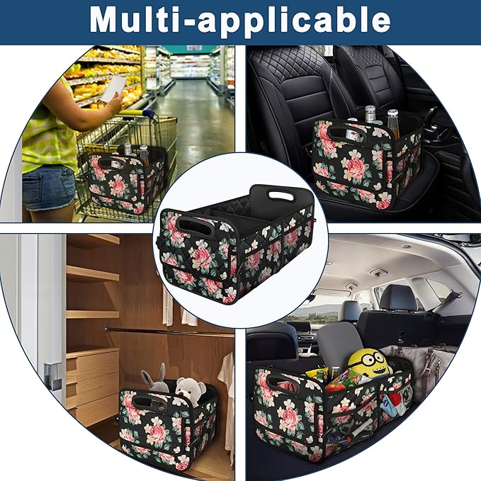 Deosk Car Trunk Organizer for SUV, Car Organizers and Storage with 6 Pocket, Car Accessories for Women/Men 50L Waterproof
