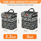3 Gallons Car Trash Can with Lid, Car Bag Bin Hanging Waterproof Automotive Garbage Cans Leak Proof Vehicle Trash Can Cow Print