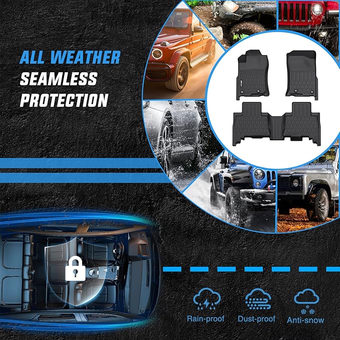 Nilight TPE Floor Mats for Lexus GX460 2014 2015 2016 2017 2018 2019 2020 2021 2022,2013-2023 Toyota 4Runner(4 Runner),All Weather Custom Fit Heavy Duty Floor Liners