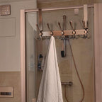 Dseap Over The Door Hook Hanger - Fits 1 3/8" to 1 3/4" Standard Doors | 5 Tri Hooks Heavy Duty Towel/Coat Rack | Door Organi