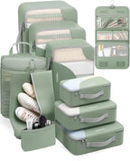 10 Set Packing Cubes for Travel, Gifts for Women Mom,Anti-Tearing Suitcase Organizer for Luggage with Shoe & Hanging Toiletry