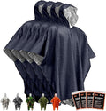 PREPARED4X Emergency Mylar Poncho – Survival Rain Poncho with Hood – Lightweight, Compact, Reusable Emergency Blanket Poncho 