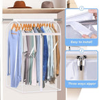KEETDY 35" Hanging Garment Bags for Closet Storage Large Clear Garment Bags for Hanging Clothes Garment Rack Cover Coat Prote