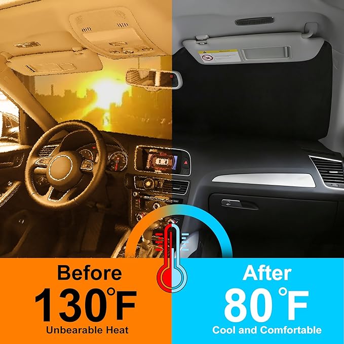 Front Windshield Sun Shade Foldable Car Front Window Sun Shade Windshield Shade Fit for Mitsubishi Outlander 2022-2026(NOT for Outlander Sport) Block UV Rays Keep Cooler