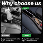 Car Seat Gap Filler Organizer, 2PCS Multifunctional Vehicle Fill Gap Blocker with Storage Slot Between Seat Console, Anti-Drop Auto Interior Organization, Universal for SUV Truck Sedan(Brown)