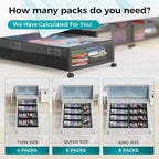 oylik Large Under Bed Storage with Wheels, Metal Under Bed Storage Containers with Clear Lid, Handle, Rolling Under Bed Shoe 