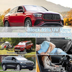 3PCS Car Window Shades Front Windshield Sun Shade Foldable Window Shade Custom Fit for 2020-2024 Mercedes Benz GLE Accessories Car Shades for Front Windows Anti-UV Rays Block Heat