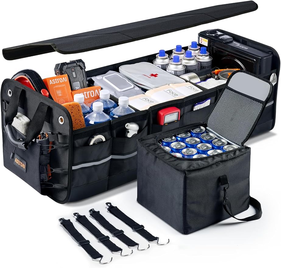 AstroAI Car Trunk Organizer Storage Large for SUV, Truck, Pickup, Collapsible Trunk Organizer Portable Storage Box with
