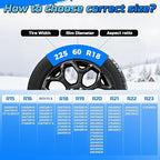 Automotive Tightening Snow Chains Tire Chains for Tire Set of 2 With Gloves Winter Accessories SUV Trucks Pickup Winter Emerg