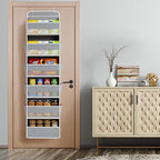 Univivi Door Hanging Organizer Nursery Closet Cabinet Baby Storage with 6 Large Compartments and 8 Side Pockets for Cosmetics