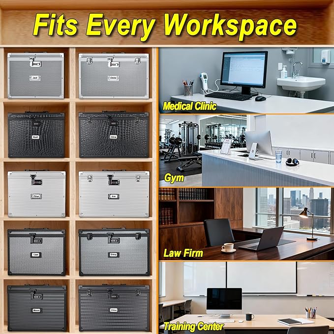 File Storage Cabinet File Organizer Document Organizer File Box in Office and Home with Combination Lock with 20 Legal Size H