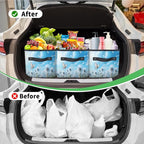 Reusable Grocery Bags Heavy Duty Shopping Bags Foldable Large Tote Bags with Long Handles & Hard Bottom