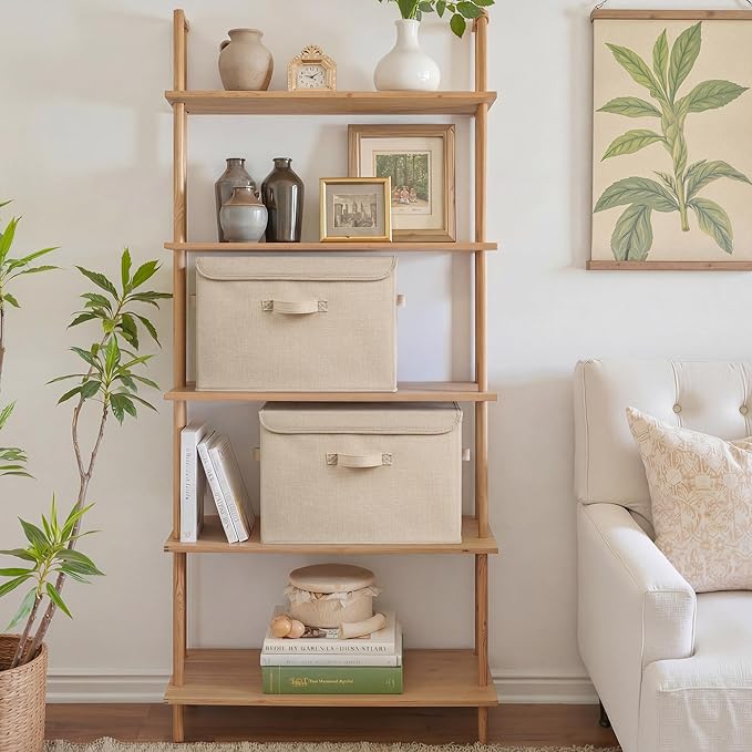 GRANNY SAYS Closet Storage Bins, Decorative Storage Boxes with Lids, Clothes Organizing Bins, Lidded Baskets for Toys, Clothi