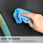 CAR PASS Back Seat Covers, Nappa Leather Rear Seat Bench Cushion Waterproof Breathable Back Row Protector Universal Fit for C