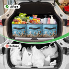Reusable Grocery Bags Heavy Duty Shopping Bags Foldable Large Tote Bags with Long Handles & Hard Bottom