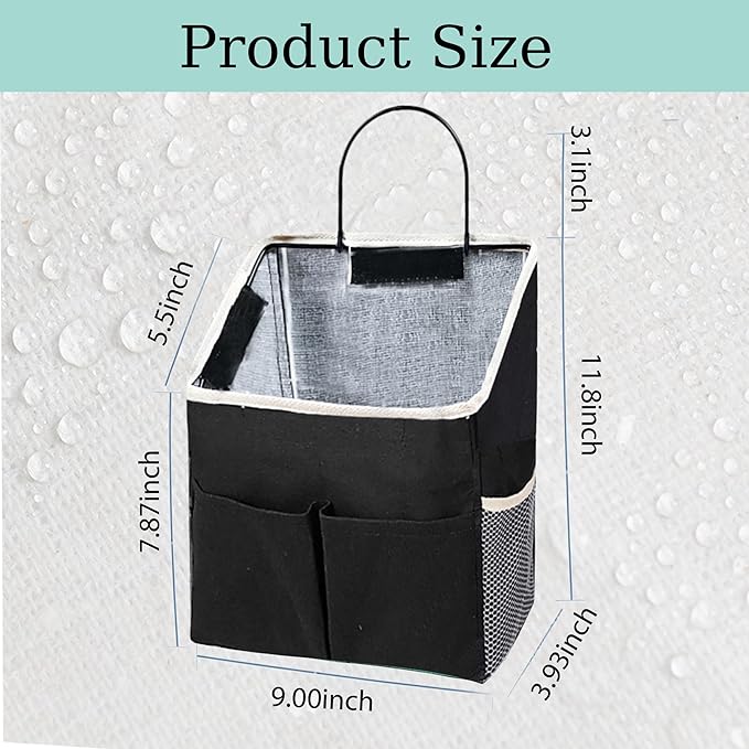 2pcs Wall Hanging Storage Bag,Wall Hanging Organizer Bags with Pockets, Wall Organizer Storage for Dormitory Bathroom Bedroom