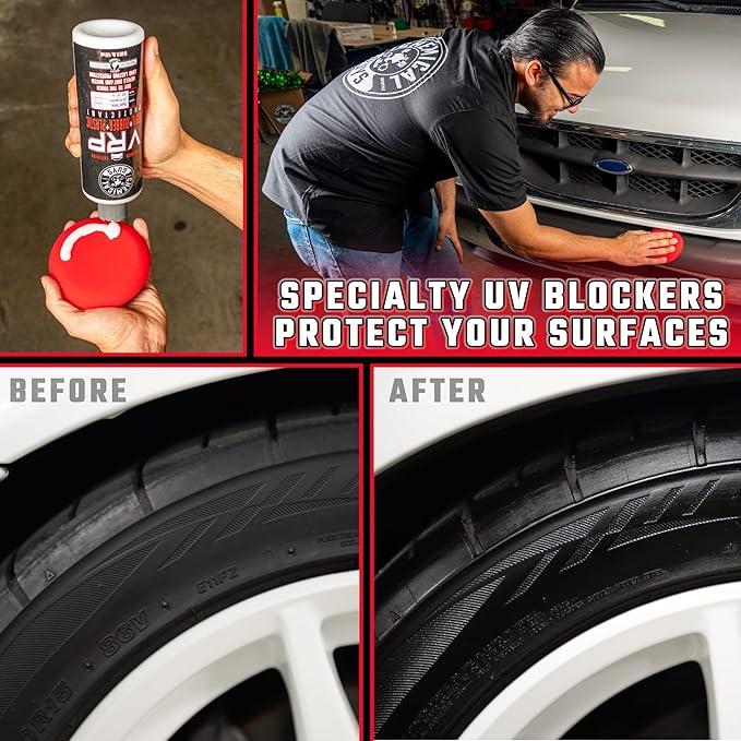 Chemical Guys VRP Vinyl, Rubber, and Plastic Dressing - Tire Dressing, Non-Greasy, Dry-to-the-Touch Shine for Tires, Trim, an