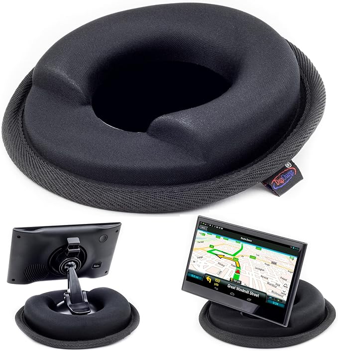 DigiCharge Dashboard Beanbag Suction Holder Base with 89mm Disk for Large 7'' 8'' 10'' GPS Sat Nav Mounts