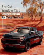 AUTOTEK Windshield Tint Strip for 2019-2026 Chevy Silverado 1500 Crew/Extended/Regular Cab | 2-Ply Car Sun Strip Tint with UV Protection & Anti-Glare, DIY Friendly Window Tint Film for Truck