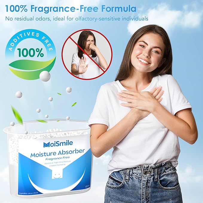 Moisture Absorbers, Efficient Humidity Absorber & Odor Eliminator Boxes, Refillable Car Dehumidifier for Closet, Bathroom,