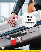 Peanuts Snoopy Luggage Tags 4 Pack Official License, PVC Snoopy Bag Tags and Travel Tags for Luggage, Backpacks, and More