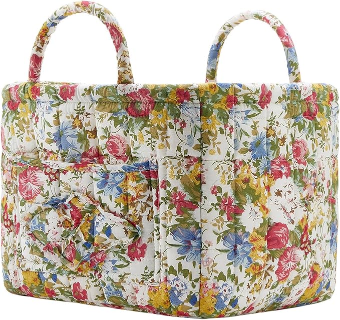 Boho Fabric Storage Basket, Large Capacity Laundry Basket, 12.2'' x 10.23'' x 10.23'' Collapsible Laundry Hamper with Easy Ca