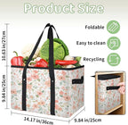Reusable Grocery Bags Heavy Duty Shopping Bags Foldable Large Tote Bags with Long Handles & Hard Bottom