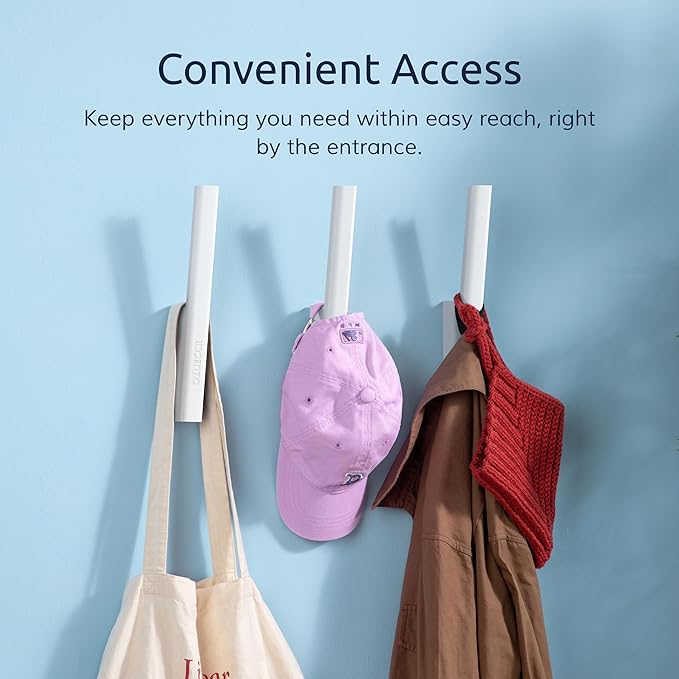 Ozueccr Hat Hook for Baseball Caps – Wall Mounted Vertical Hat Holder, Multi-Purpose Wall Hook, Closet Cap Organizer, Sturdy 