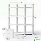 Cube Storage Organizer with Storage Bins Included - The Perfect Closet Organizers and Storage Solution. Includes 12 Storage C