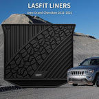 LASFIT Cargo Mat for Jeep Grand Cherokee 2011-2020 2021 5 Seats, All Weather TPE Custom Fit Rear Trunk Mat Trunk Liner Cargo Liner, Black