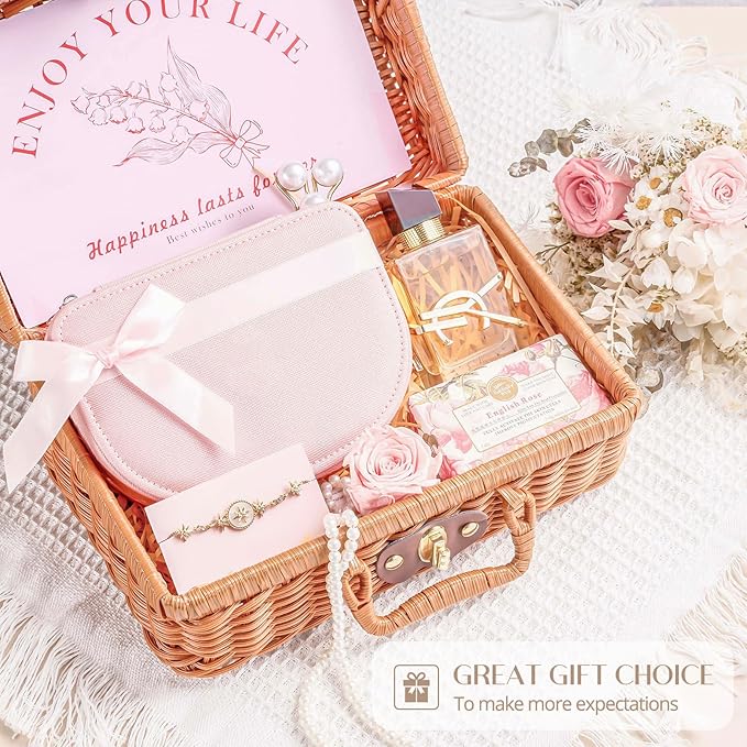 ProCase Travel Size Jewelry Box, Medium Portable Seashell-Shaped Jewelry Case, 2 Layer Jewelry Organizer in PU Leather for Wo
