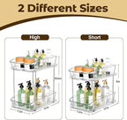 Incostar 2 Tier Pull-Out Organizer for Bathroom Kitchen, Under Sink Storage with Dividers, Ideal for Cabinet, Cupboard Organi