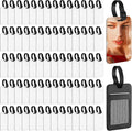 Frienda 72 Pieces Sublimation Luggage Tags Bulk PU Leather Name Label Blank Suitcase Heat Transfer Bag Card Business ID Card 
